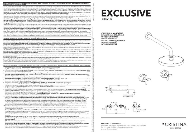 CRISTINA EXCLUSIVE CRIEV117 User manual