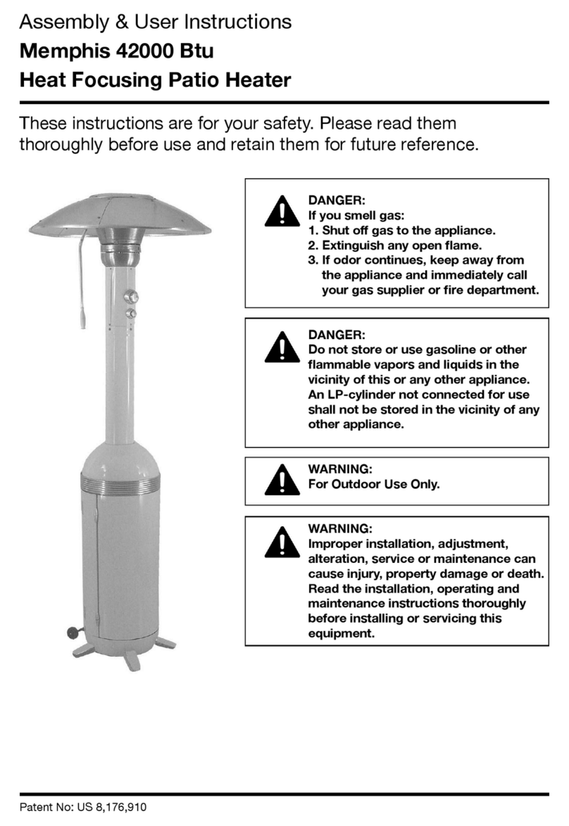 Memphis 42000 Btu Assembly & user instructions
