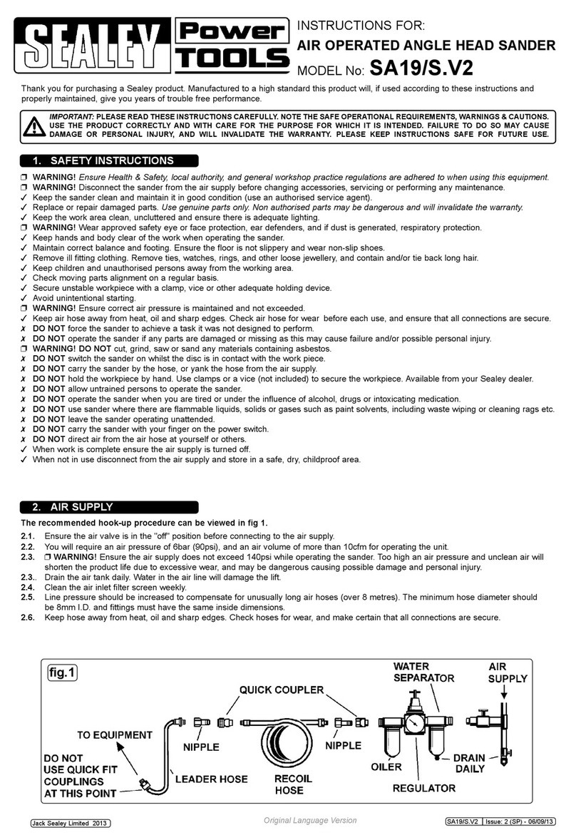 Sealey Power Tools SA19/S.V2 instructions