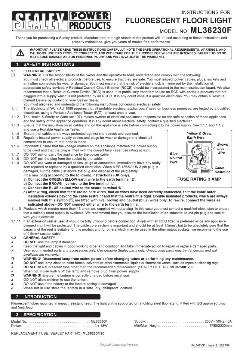 Sealey ML36230F instructions
