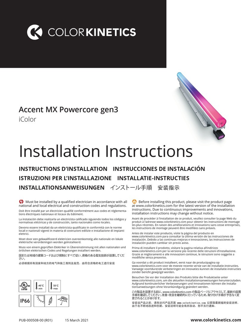 COLORKINETICS Accent MX Powercore gen3 User manual