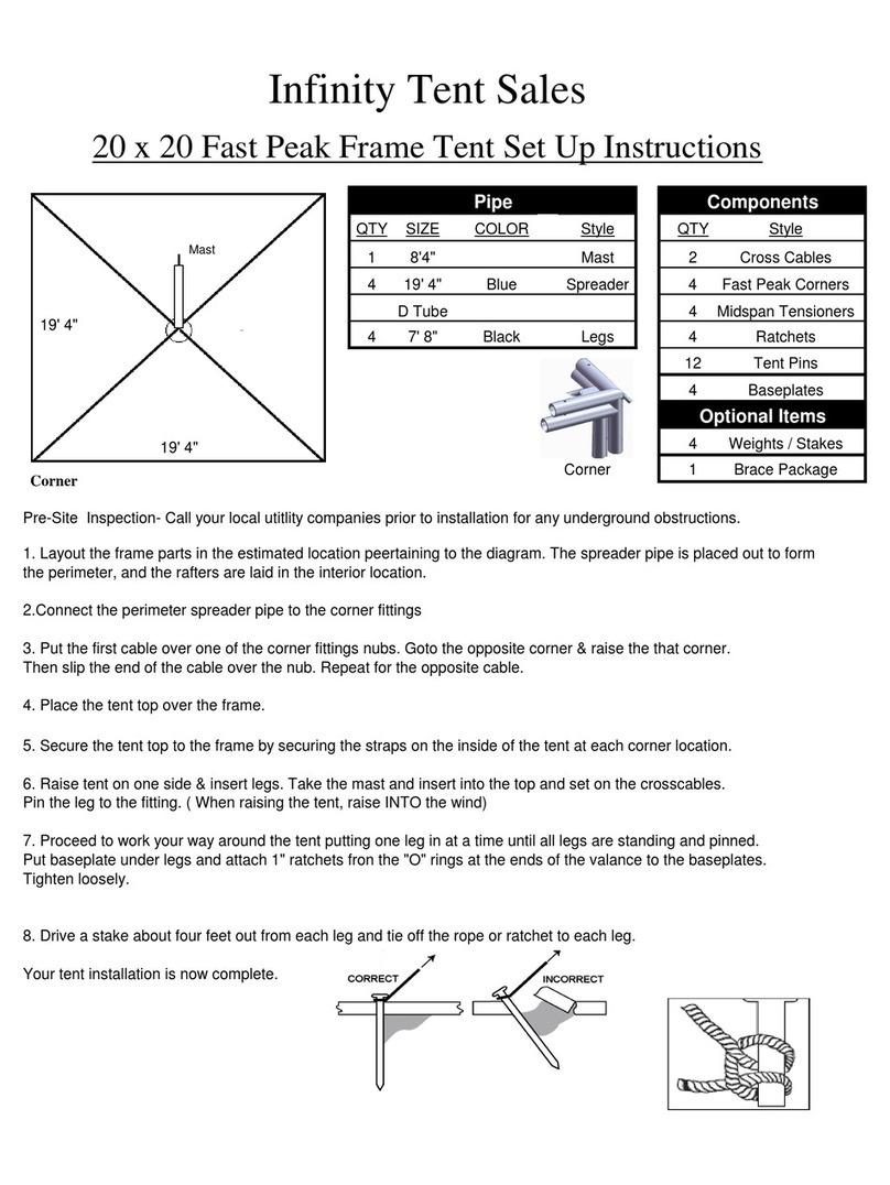Infinity Fast Peak Frame 20 x 20 Setup instructions Infinity Fast Peak Frame 20 x 20 Setup instructions