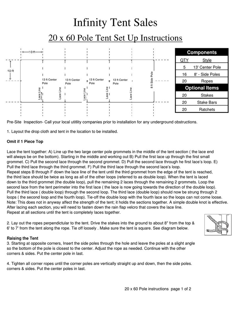 Infinity Pole 20 x 60 Setup instructions