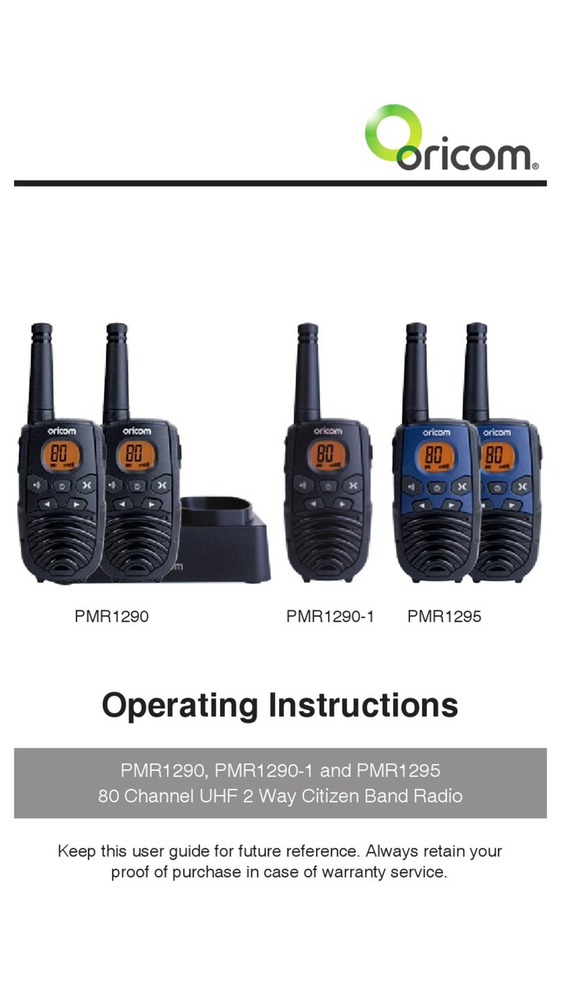 Oricom PMR1290-1 operating instructions
