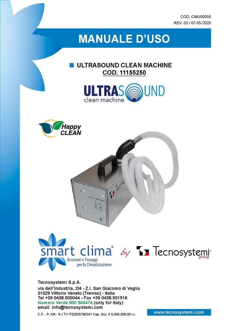 Tecnosystemi Smart Clima Ultrasound Clean Machine user manual