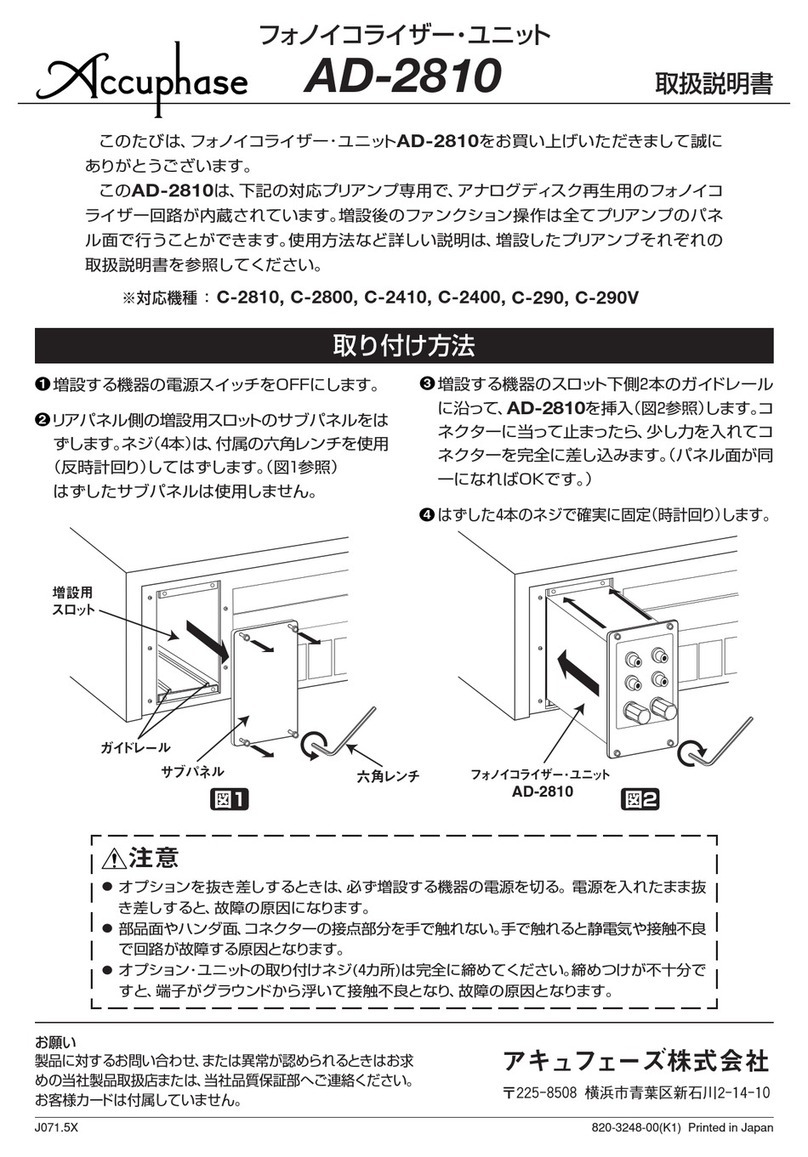 Accuphase AD-2810 User manual