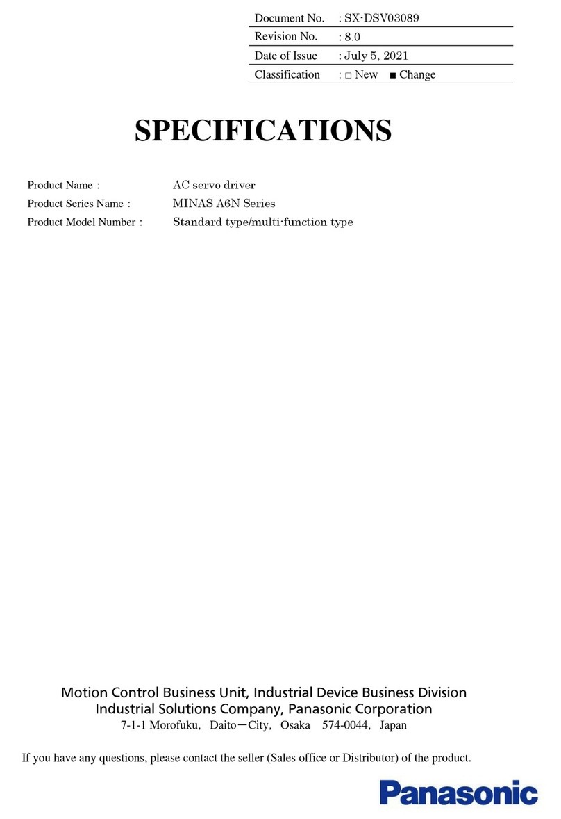 Panasonic MINAS A6N Series manual