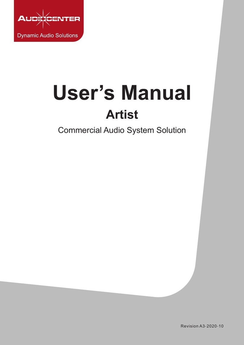 Audiocenter Artist User manual