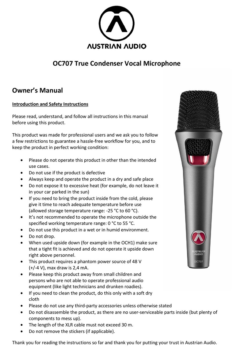 Austrian Audio OC707 owner's manual