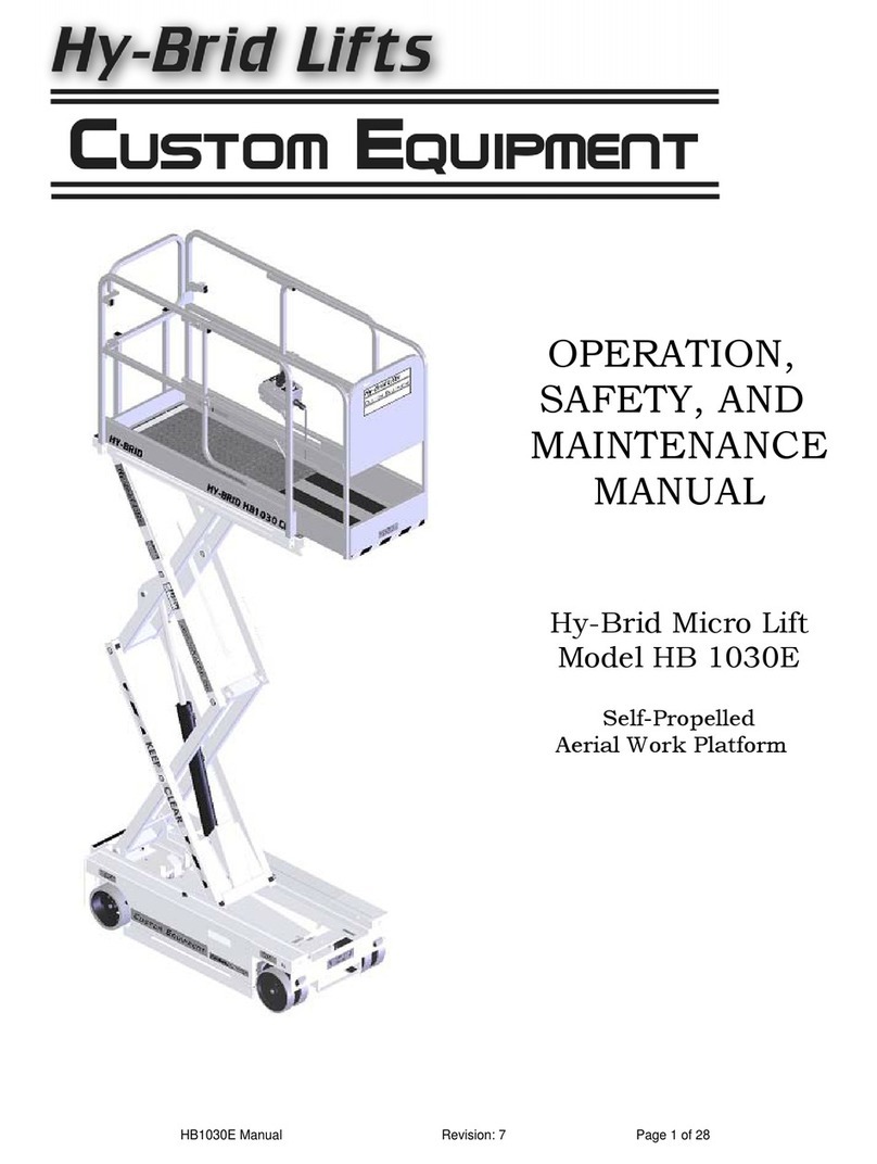 Custom Equipment Hy-Brid HB 1030E Operation, safety and maintenance manual
