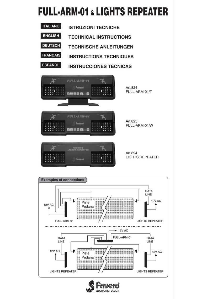 Favero FULL-ARM-01 Technical instructions