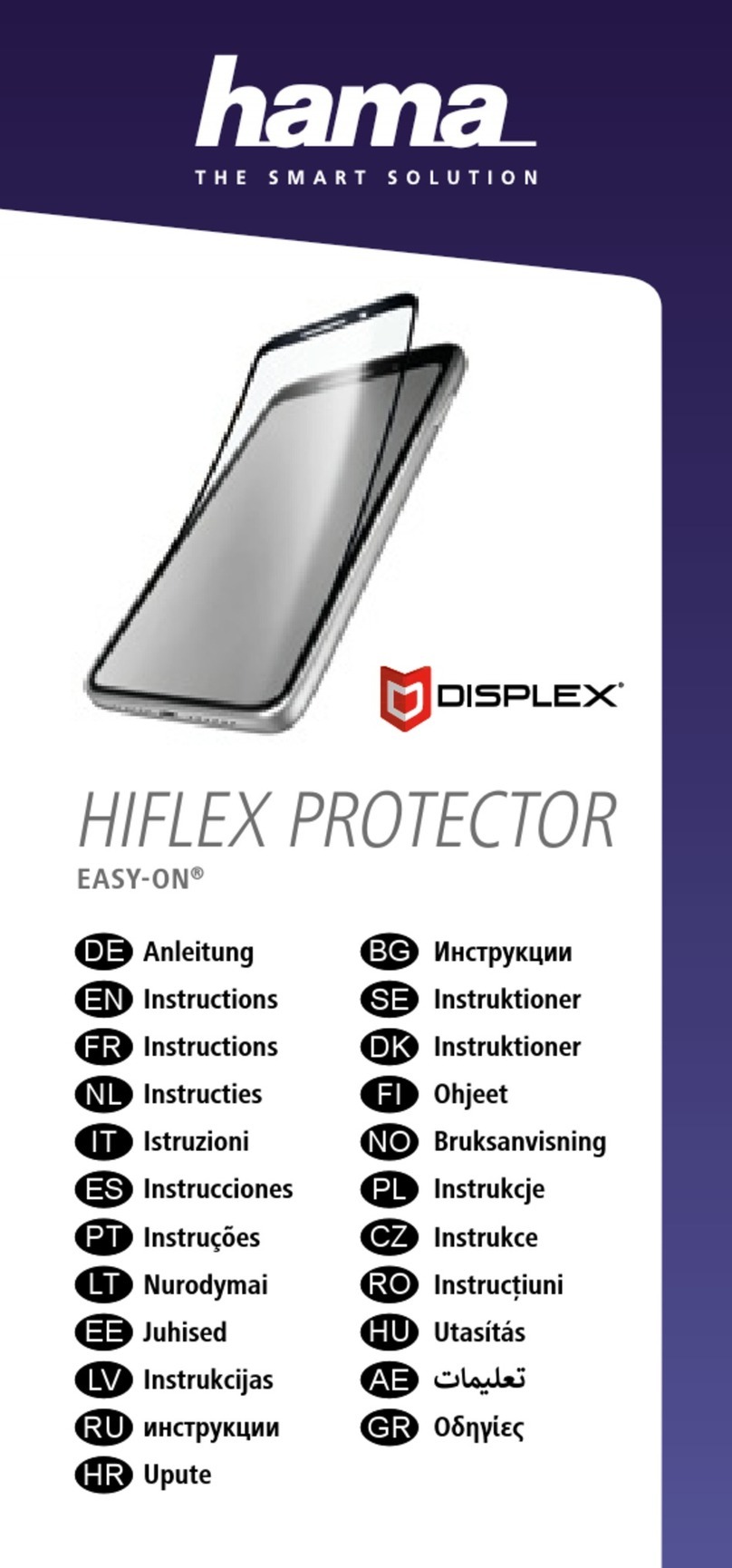 Hama DISPLEX EASY-ON 195524 instructions