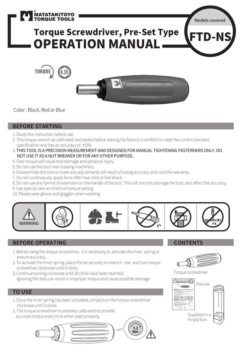 Matatakitoyo Torque Tools FTD-NS User manual