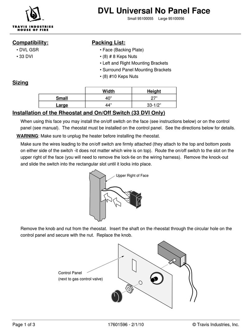 Travis Industries 95100055 User manual Travis Industries 95100055 User manual