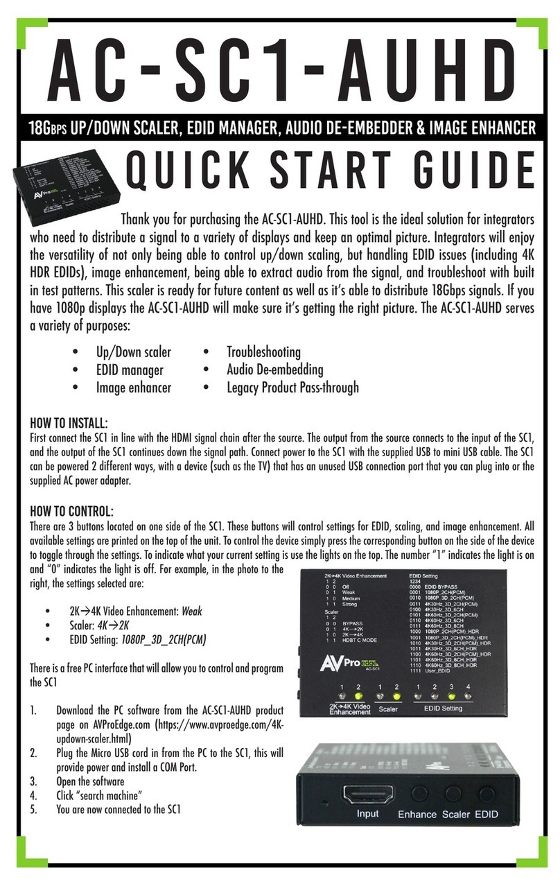 AVPro Edge AC-SC1-AUHD User manual