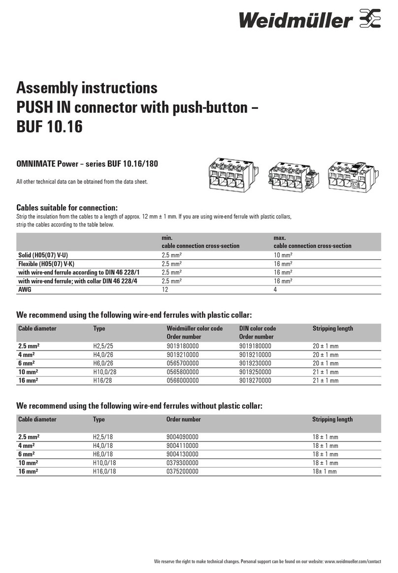 Weidmüller BUF 10.16 User manual