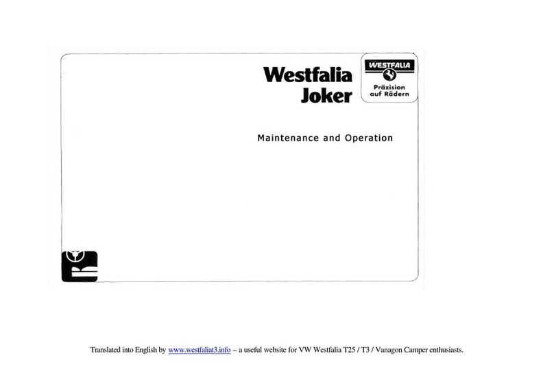 Westfalia JOKER Maintenance and operation