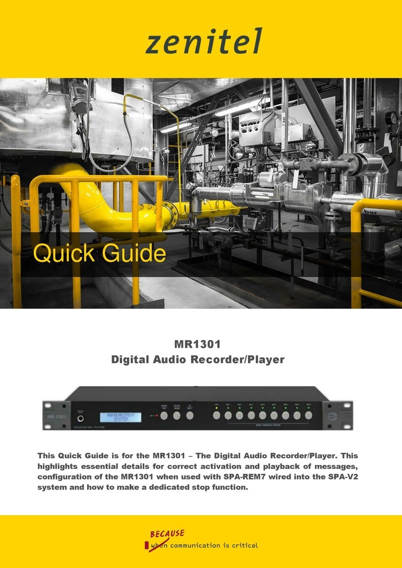 Zenitel MR1301 User manual