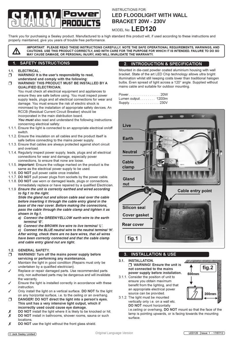 Sealey LED120 instructions