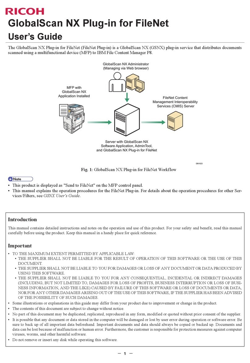 Ricoh GlobalScan NX Plug-in user guide Ricoh GlobalScan NX Plug-in user guide