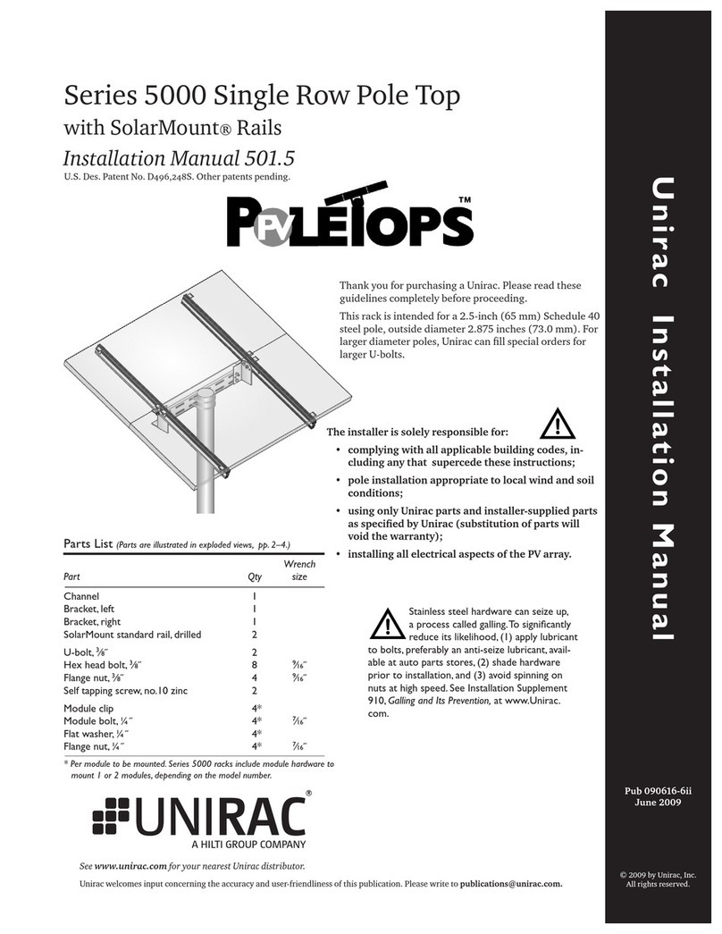 Hilti UNIRAC POLETOPS 5000 Series installation manual