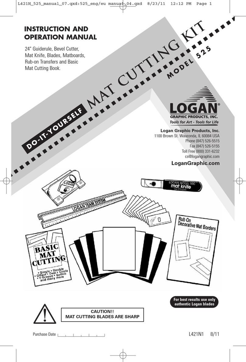 Logan Graphic Products 525 Instruction and operation manual