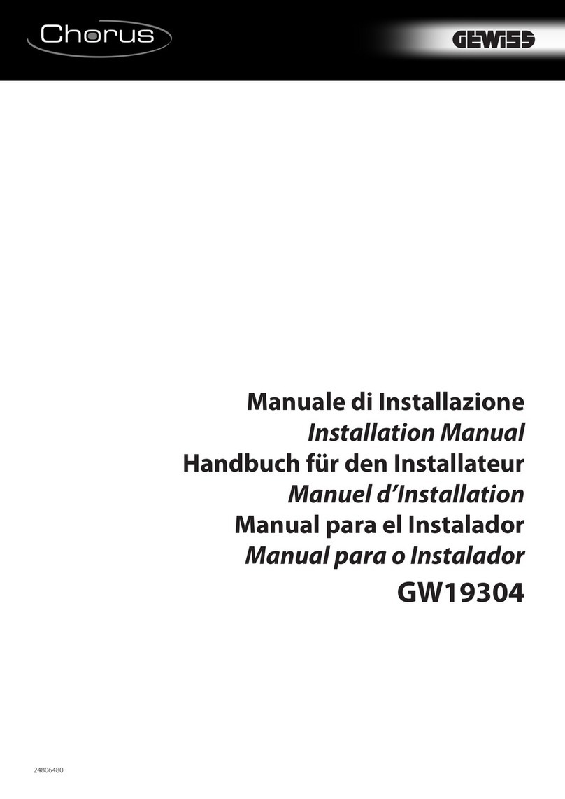 Gewiss Chorus GW19304 installation manual