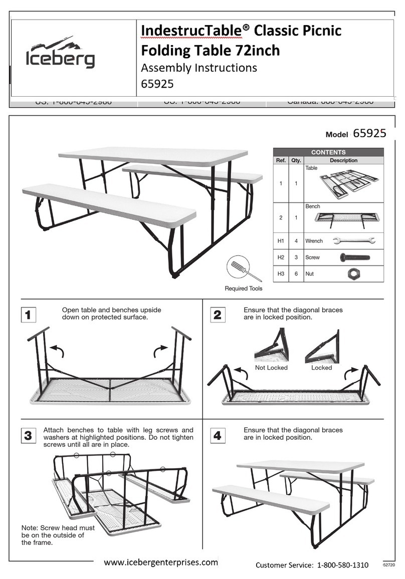 ICEBERG IndestrucTable Classic 65925 Assembly instructions
