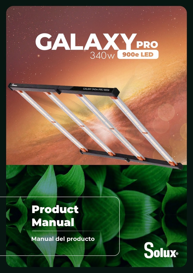 Solux GALAXY PRO 340w 900e LED product manual Solux GALAXY PRO 340w 900e LED product manual