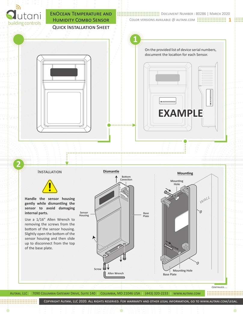 Autani A05-02-1107-01 Quick installation sheet