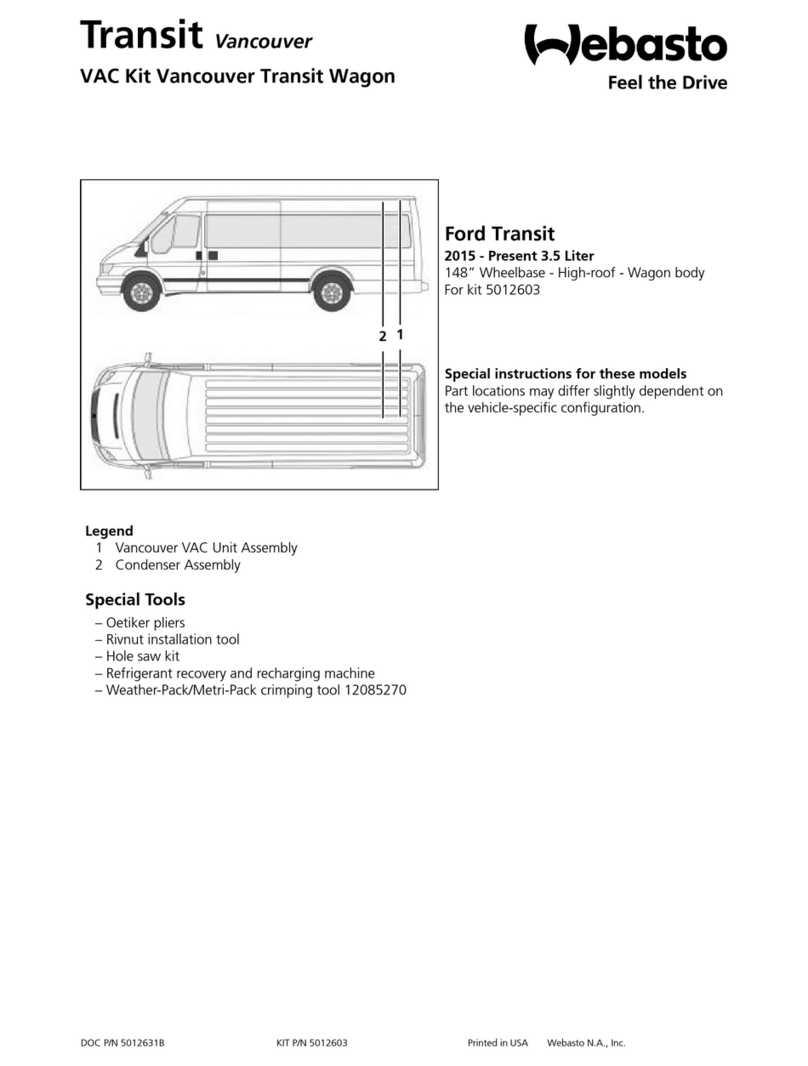 Webasto Transit Vancouver Wagon User manual