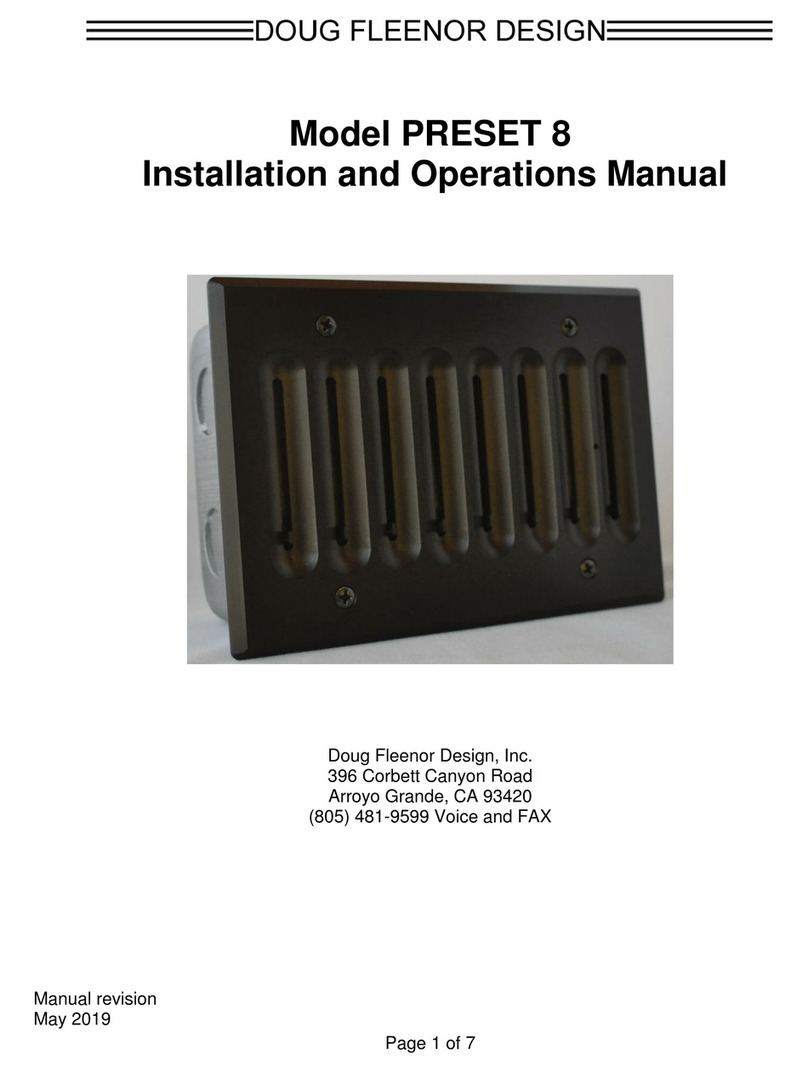 Doug Fleenor Design PRESET 8 Installation and operation manual