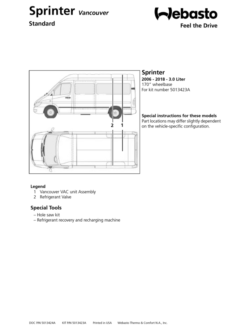 Webasto Sprinter Vancouver Standard manual