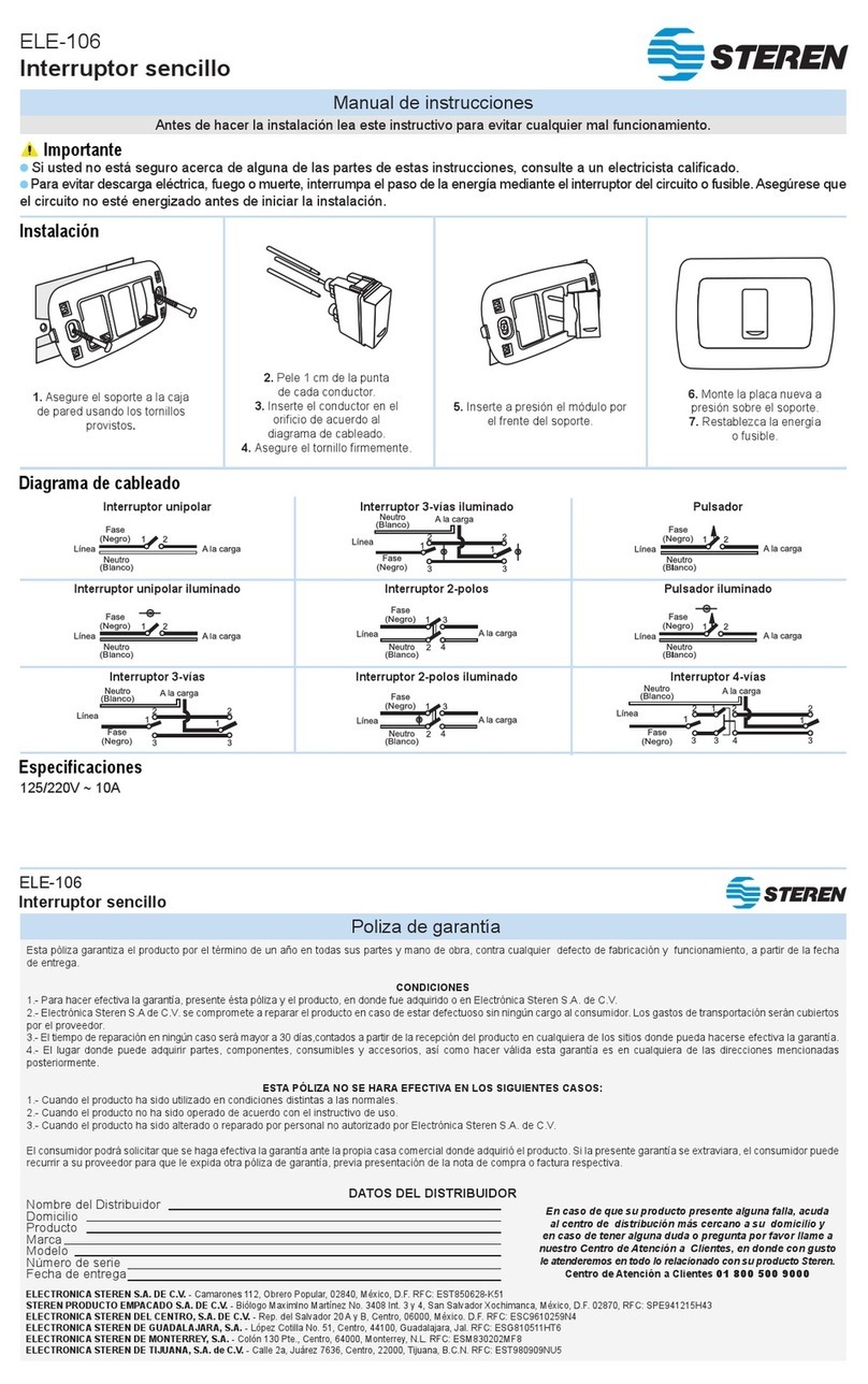 Steren ELE-106 User manual Steren ELE-106 User manual