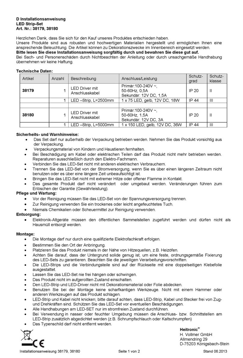 Heitronic 38179 installation instructions