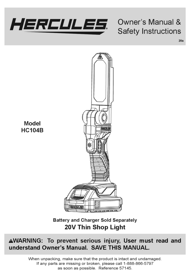 Harbor Freight Tools Hercules HC104B User manual