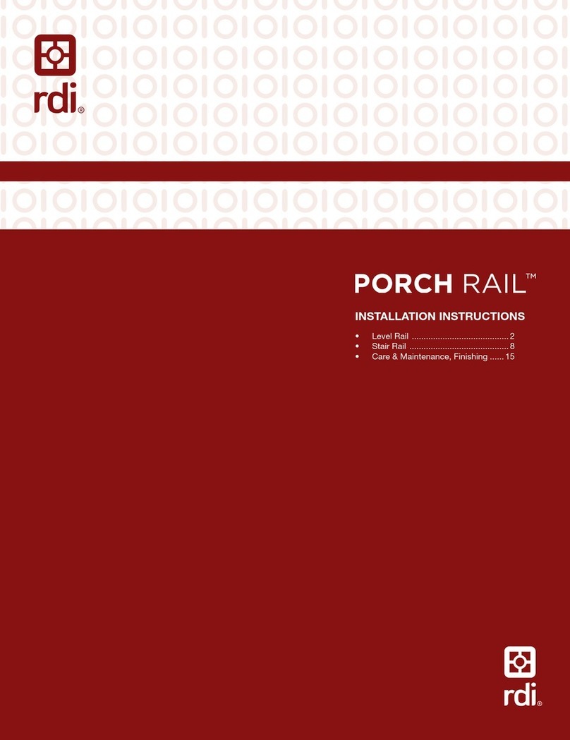 RDI PORCH RAIL installation instructions RDI PORCH RAIL installation instructions