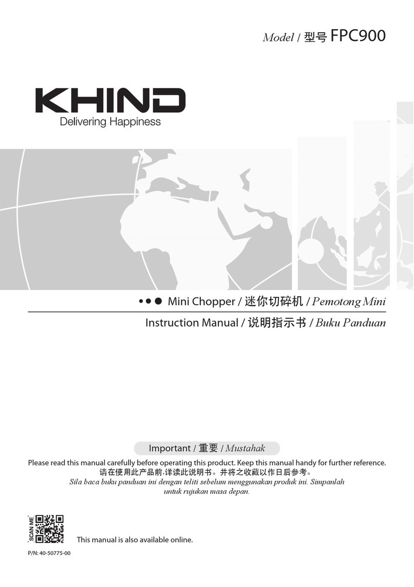 KHIND FPC900 instruction manual