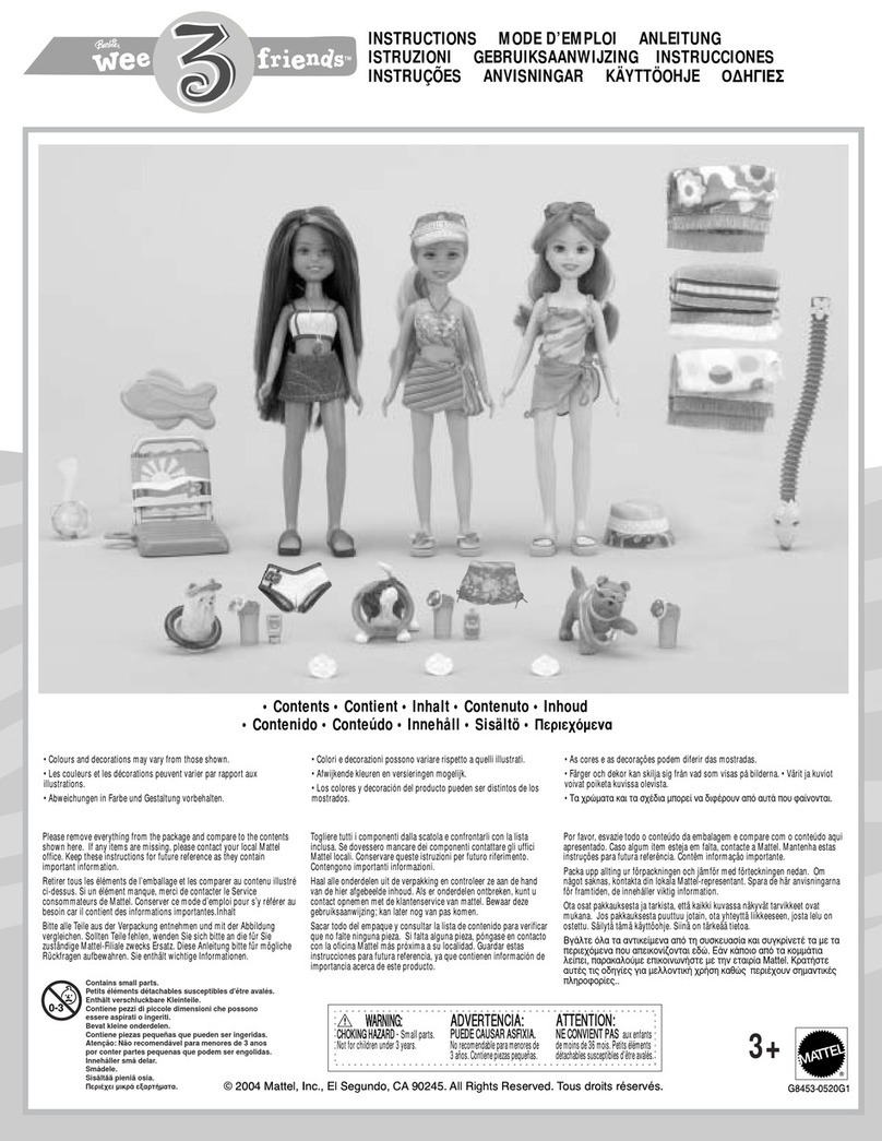Mattel Barbie Wee 3 Friends G8453 instructions