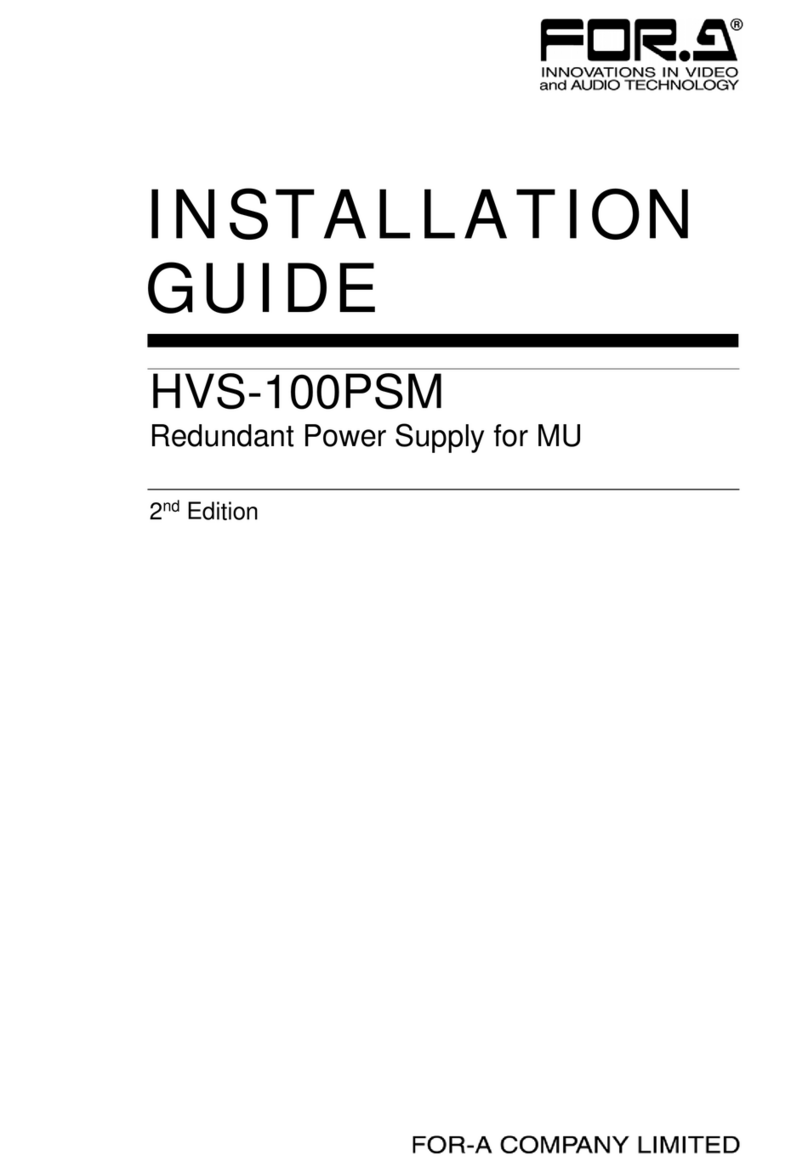 FOR-A HVS-100PSM installation guide