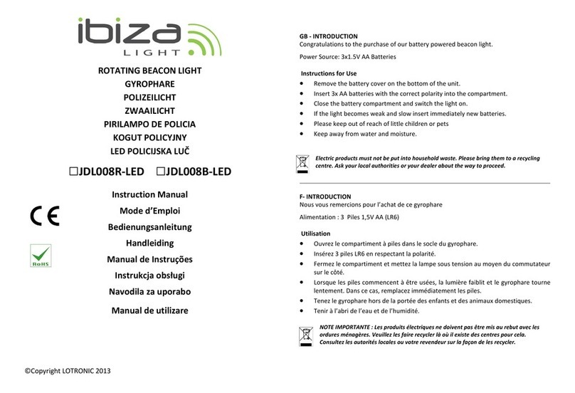 Ibiza JDL008R-LED instruction manual