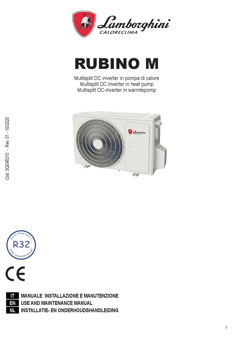 Lamborghini Caloreclima RUBINO M Use and maintenance manual