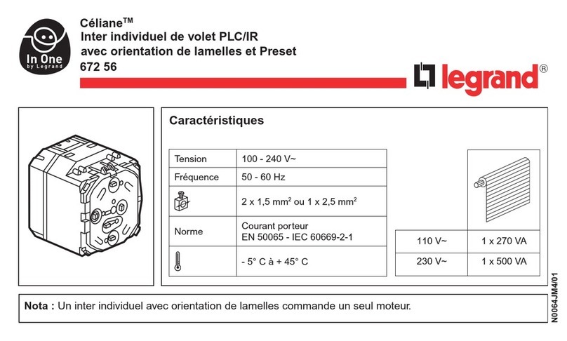 LEGRAND In One Celiane 672 56 User manual