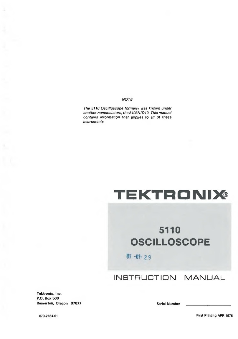Tektronix 5110 User manual
