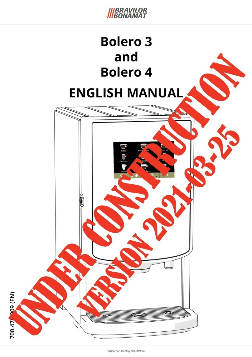 BRAVILOR BONAMAT Bolero 3 manual