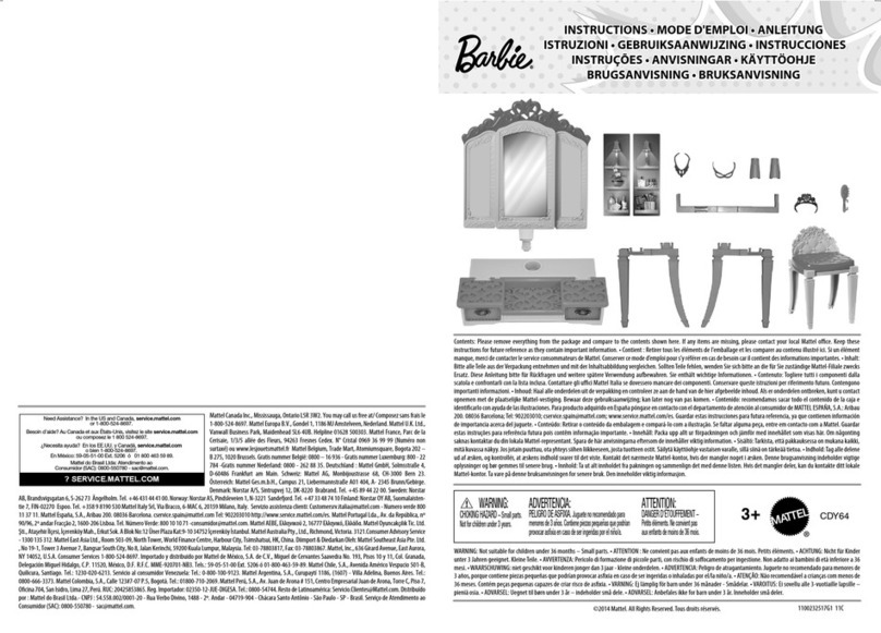 Mattel Barbie CDY64 User manual