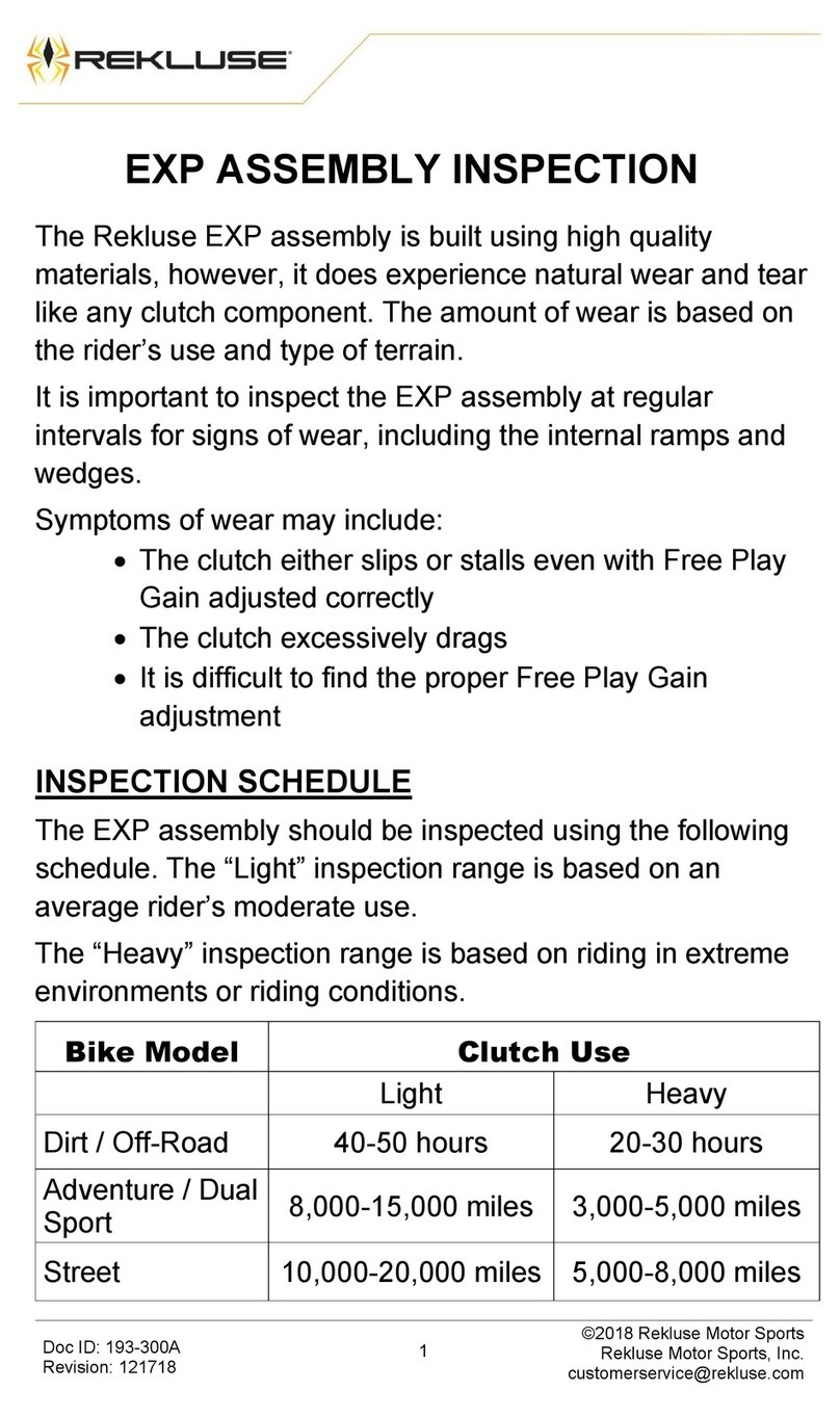 Rekluse EXP ASSEMBLY INSPECTION