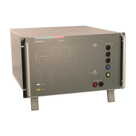 EMTEST CNI 503 Series Manual For Operating