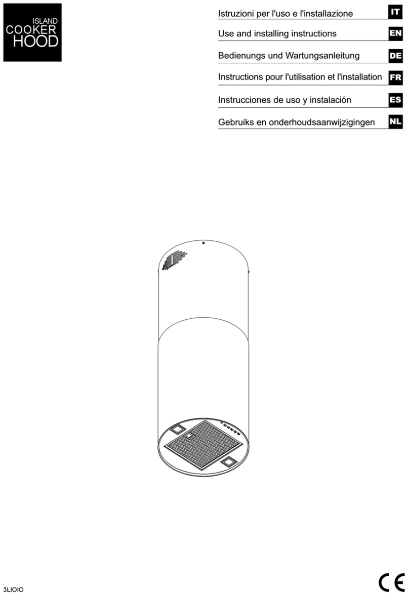 ISLAND COOKER HOOD 3LIOIO Use and Installation Instructions