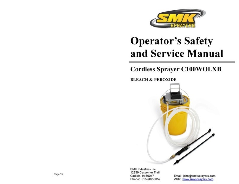 SMK Sprayers C100WOLXB Operator's safety and service manual